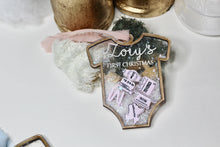 Load image into Gallery viewer, Baby's First Christmas Ornament Onesie