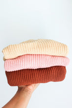 Load image into Gallery viewer, Babe Chunky Knit Sweater Personalized Embroidered Name
