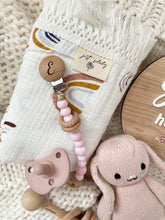 Load image into Gallery viewer, Wooden Pacifier Clip l Variety of Colors l Personalized Option