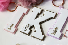 Load image into Gallery viewer, Varsity Personalized Letter Acrylic Keychain