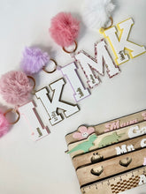 Load image into Gallery viewer, Varsity Personalized Letter Acrylic Keychain
