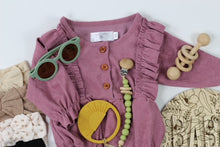Load image into Gallery viewer, Corduroy Baby Girl Rompers
