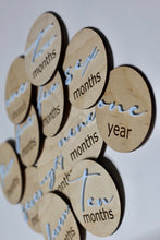 Load image into Gallery viewer, Wood and Acrylic Milestones 1 month - 1 year
