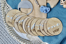 Load image into Gallery viewer, Wood and Acrylic Milestones 1 month - 1 year