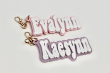 Load image into Gallery viewer, Personalized Acrylic Retro Keychain Name