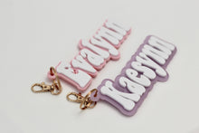 Load image into Gallery viewer, Personalized Acrylic Retro Keychain Name
