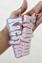Load image into Gallery viewer, Personalized Acrylic Retro Keychain Name