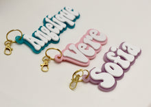 Load image into Gallery viewer, Personalized Acrylic Retro Keychain Name