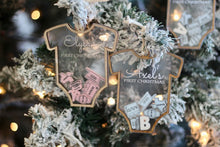 Load image into Gallery viewer, Baby's First Christmas Ornament Onesie