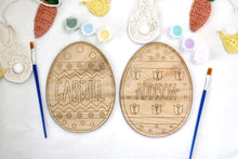 Load image into Gallery viewer, Personalized Wooden Easter Egg PIY