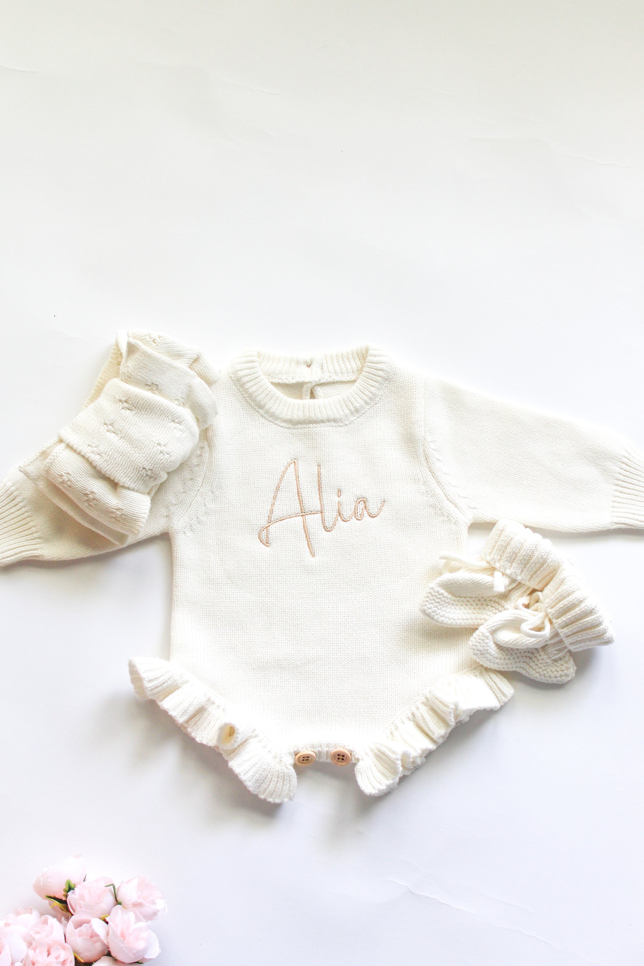 Personalized Ruffle Romper Set – Maverily