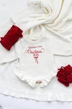 Load image into Gallery viewer, First Christmas Embroidered Knit Romper Set l Boy or Girl
