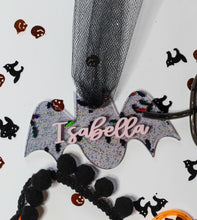 Load image into Gallery viewer, Holographic Bat Halloween Tag
