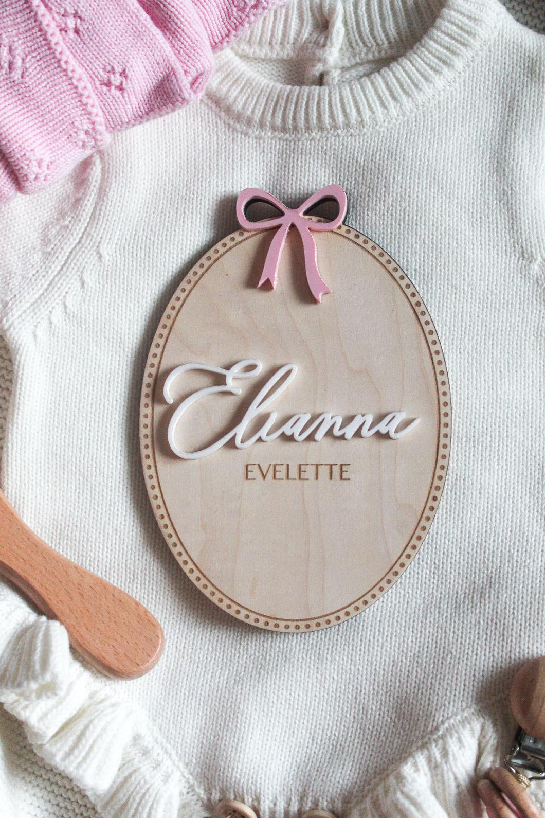 Custom Name Sign with Bow