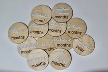 Load image into Gallery viewer, Wood and Acrylic Milestones 1 month - 1 year
