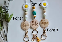 Load image into Gallery viewer, Personalized Beaded Lanyard for ID/keys
